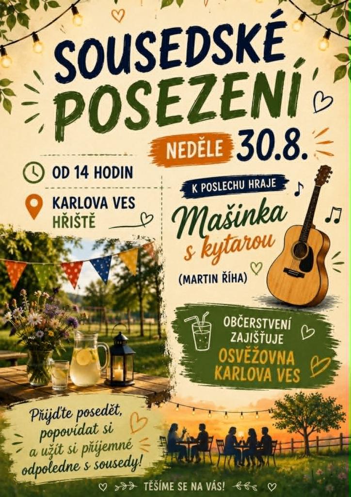 Sousedské posezení - plakát